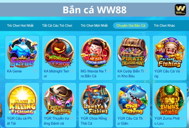 Bắn cá đặc sắc WW88