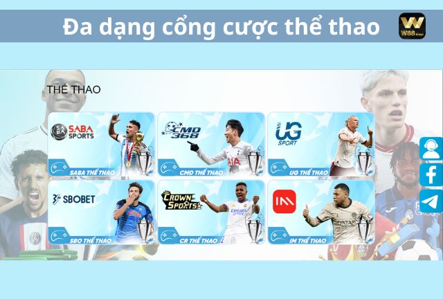 Cá cược thể thao WW88 đa dạng